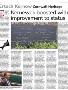 Kernewek boosted with improvement to status Kernewek boosted with improvement to status