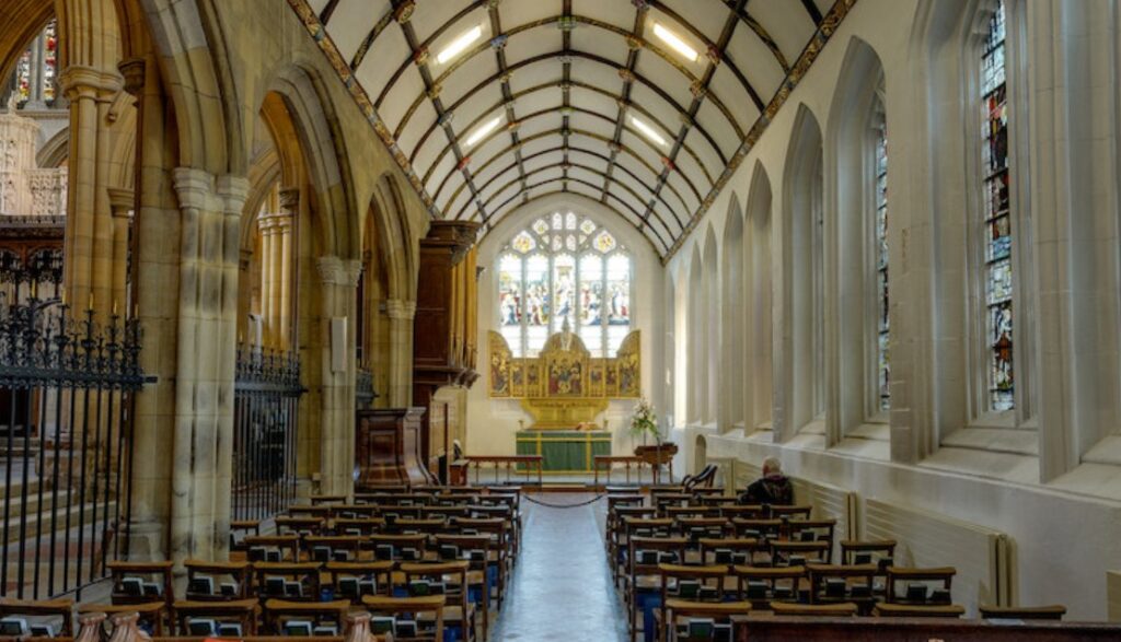 The historic St Mary's Aisle at Truro Cathedral