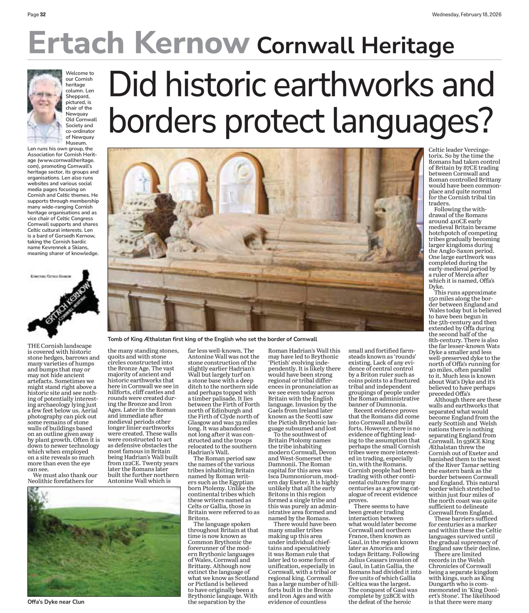 Did historic earthworks and borders help protect languages