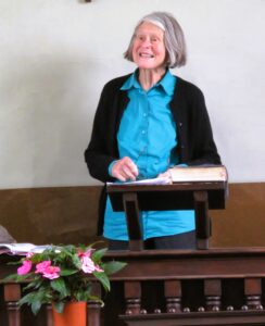 Moira Tangye at St Ervan Methodist Chapel in 2017