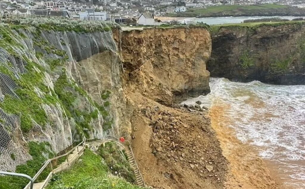 Recent cliff fall at Whipsiderry (Save Whipsiderry Cliffs)