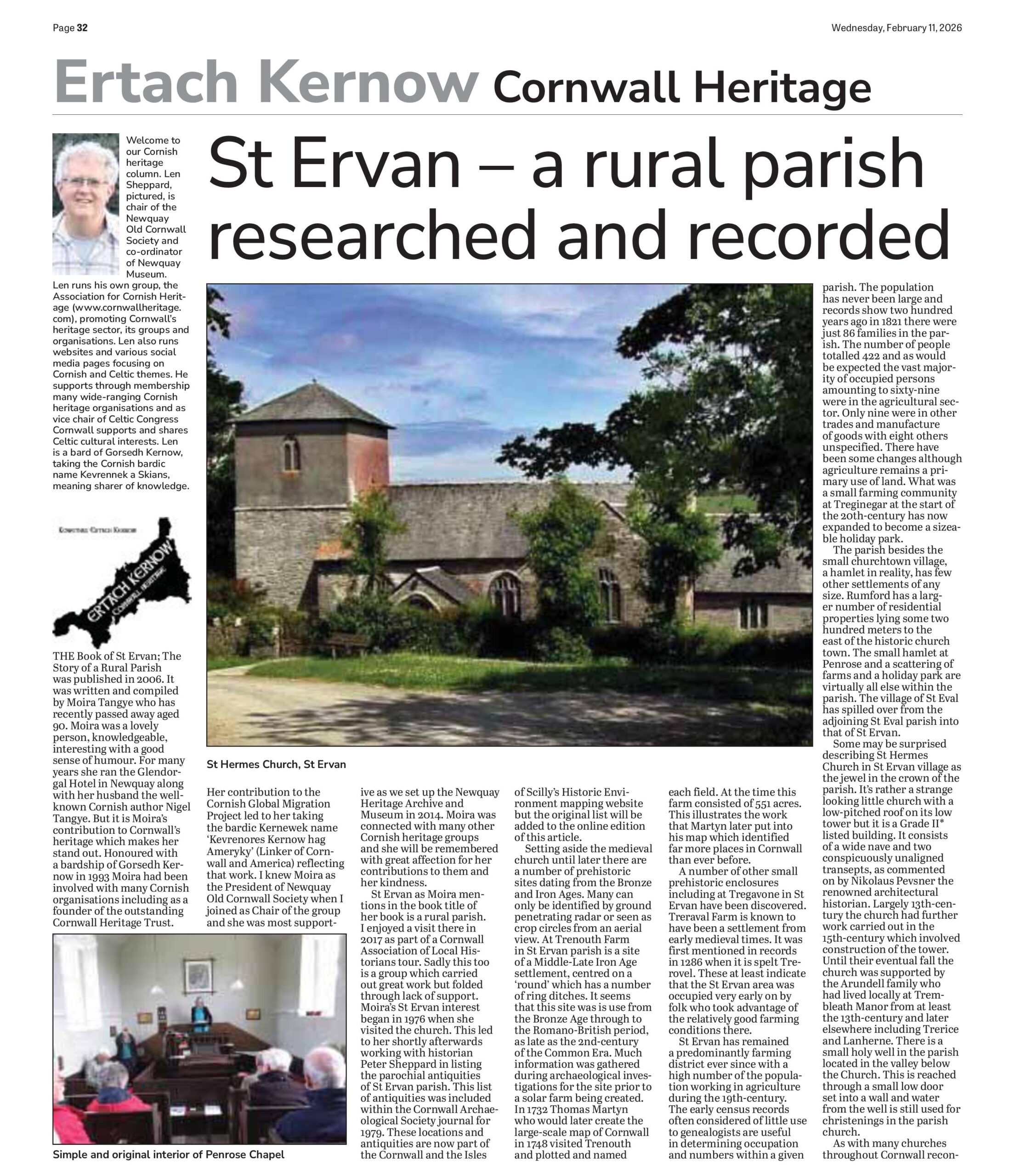 St Ervan a rural parish researched and recorded