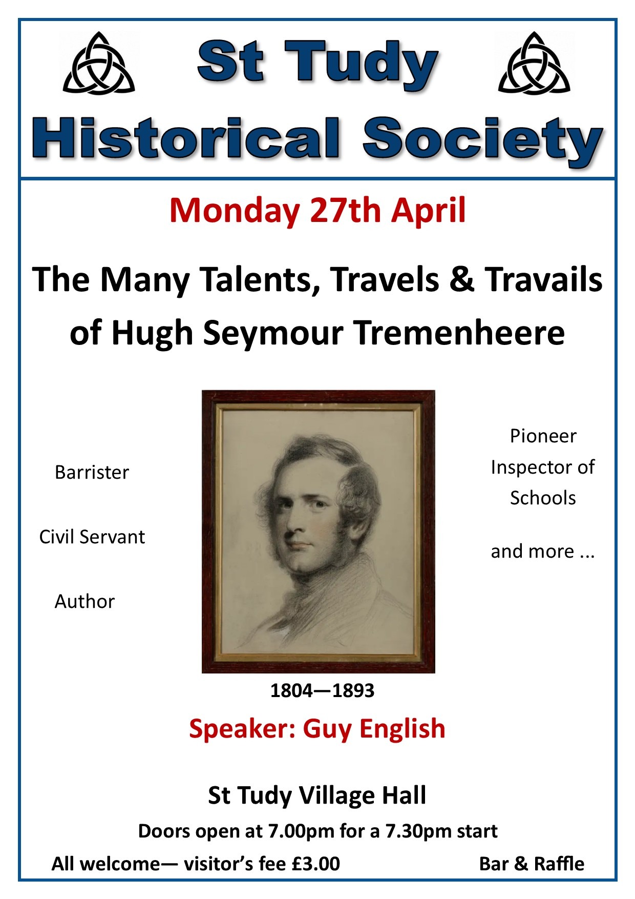 St Tudy Historical Society - Apr 2026 - Talents..... of Hugh Seymour Tremenheere
