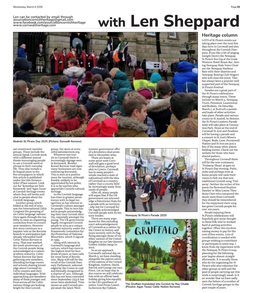 St Piran patron saint of the Cornish nation