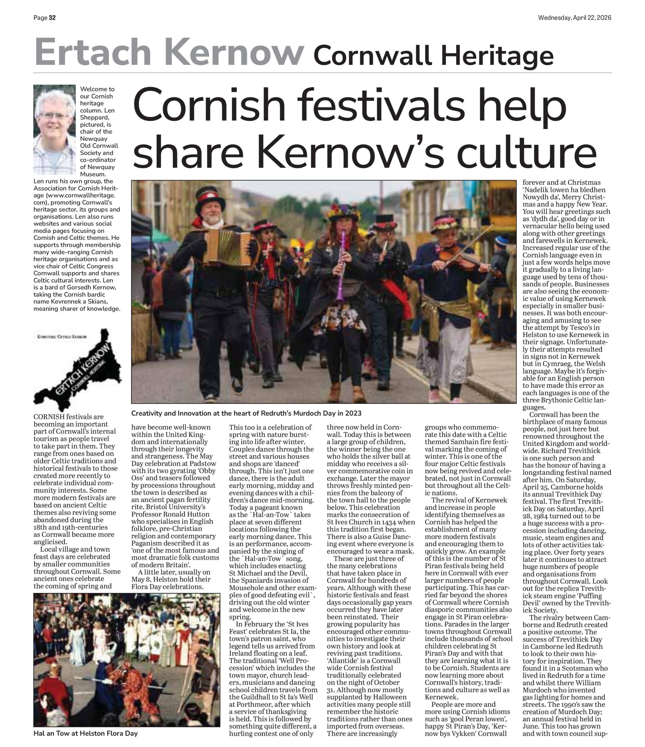 Cornish festivals help share Kernow’s culture