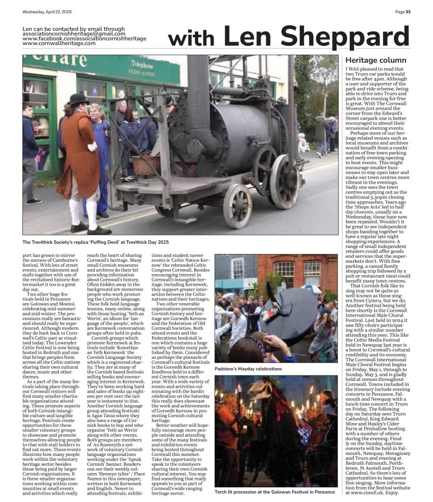 Cornish festivals help share Kernow’s culture