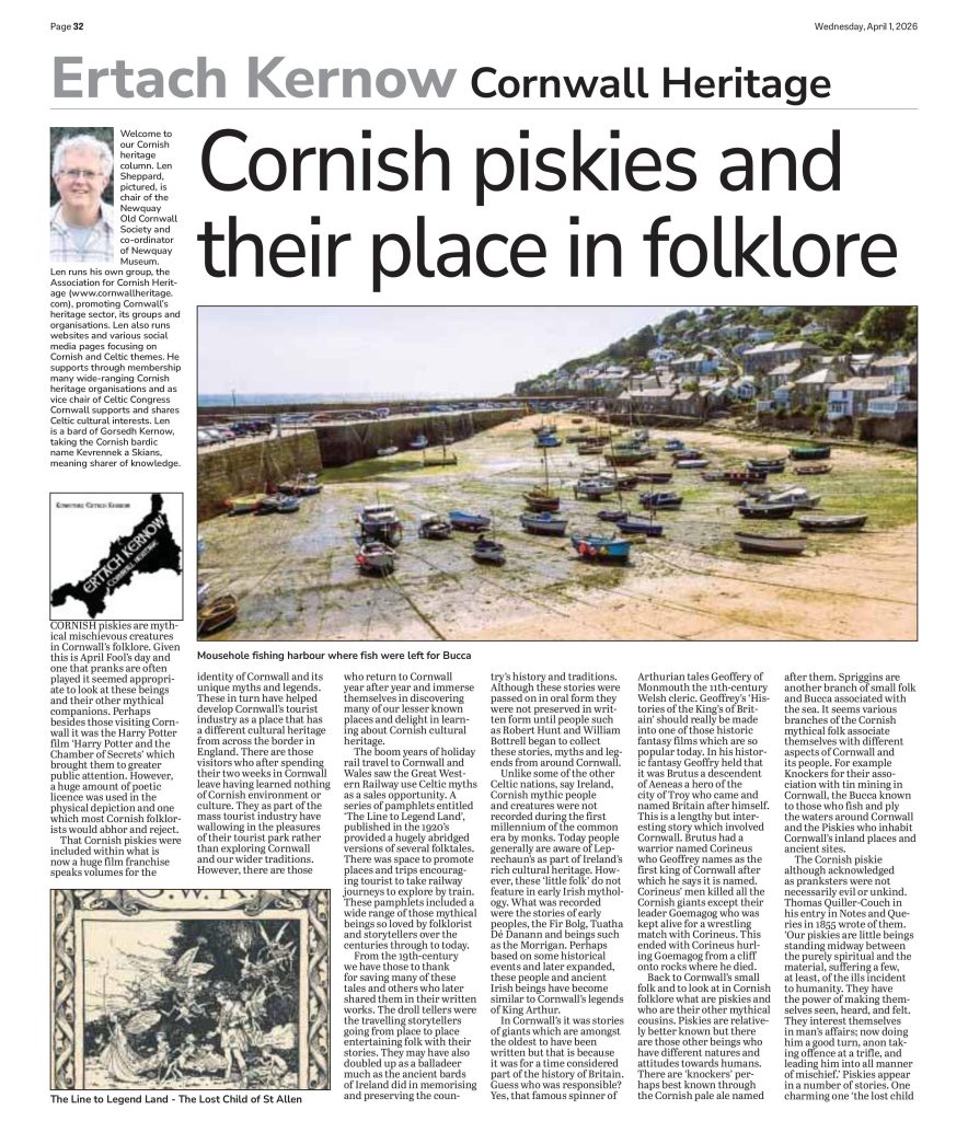 Cornish piskies and their place in folklore