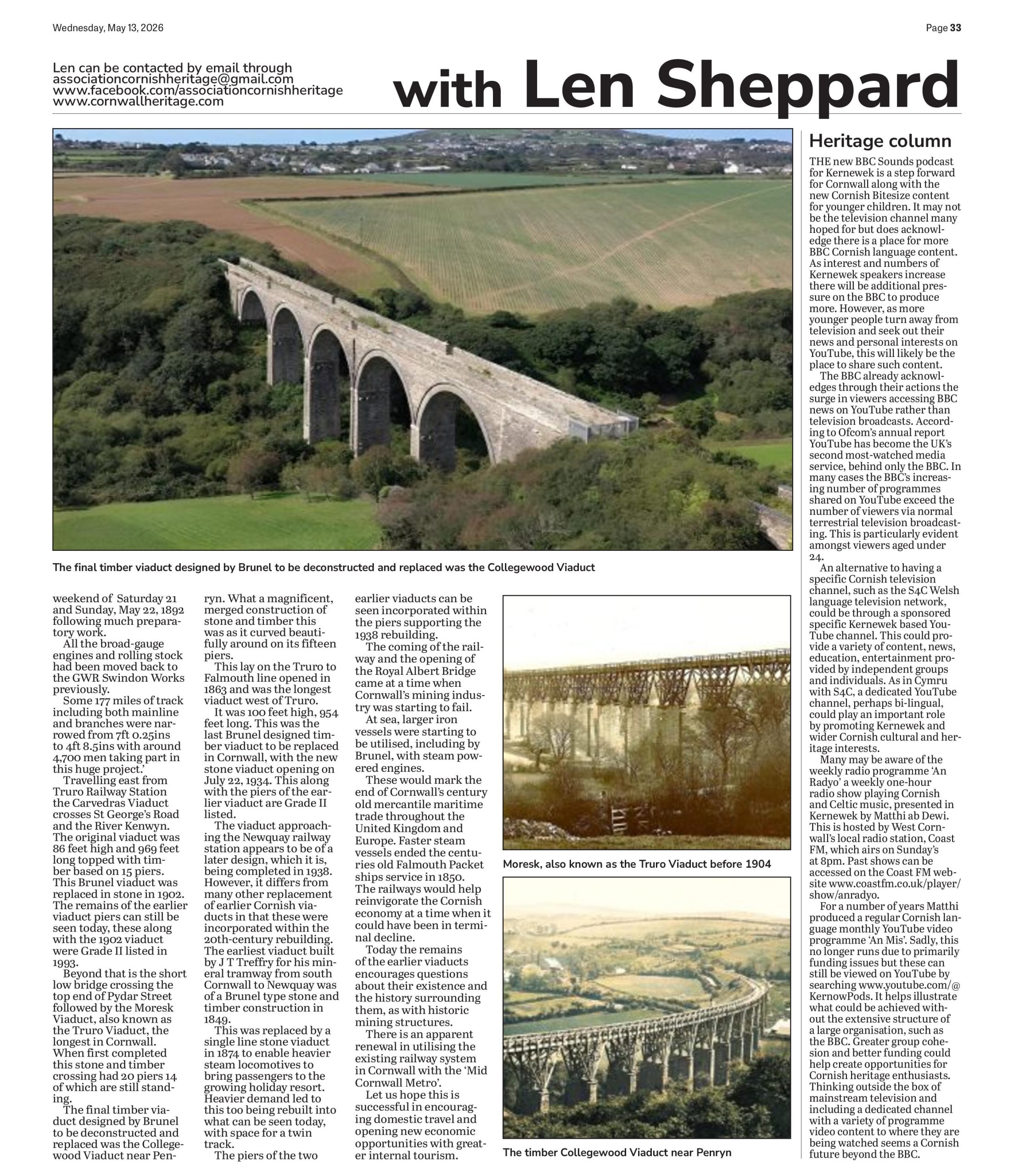 Viaduct piers a reminder of our railway history