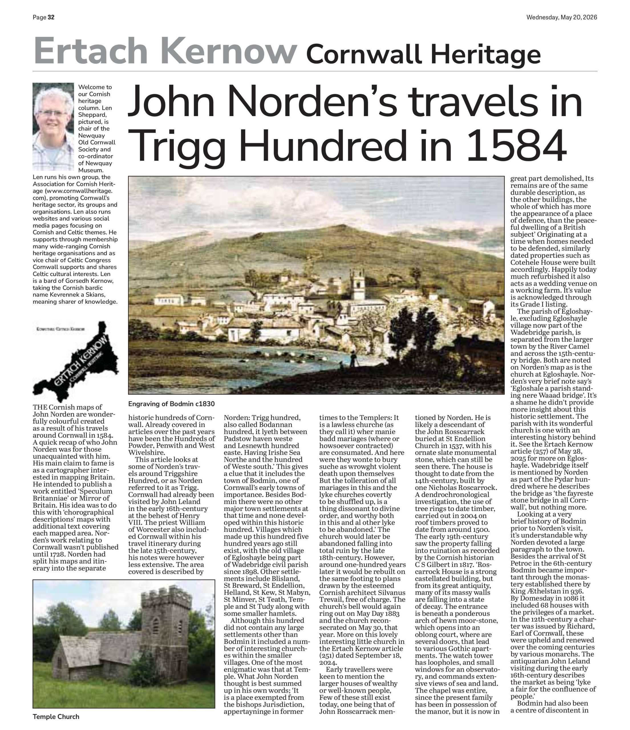 John Norden’s travels in Trigg Hundred in 1584