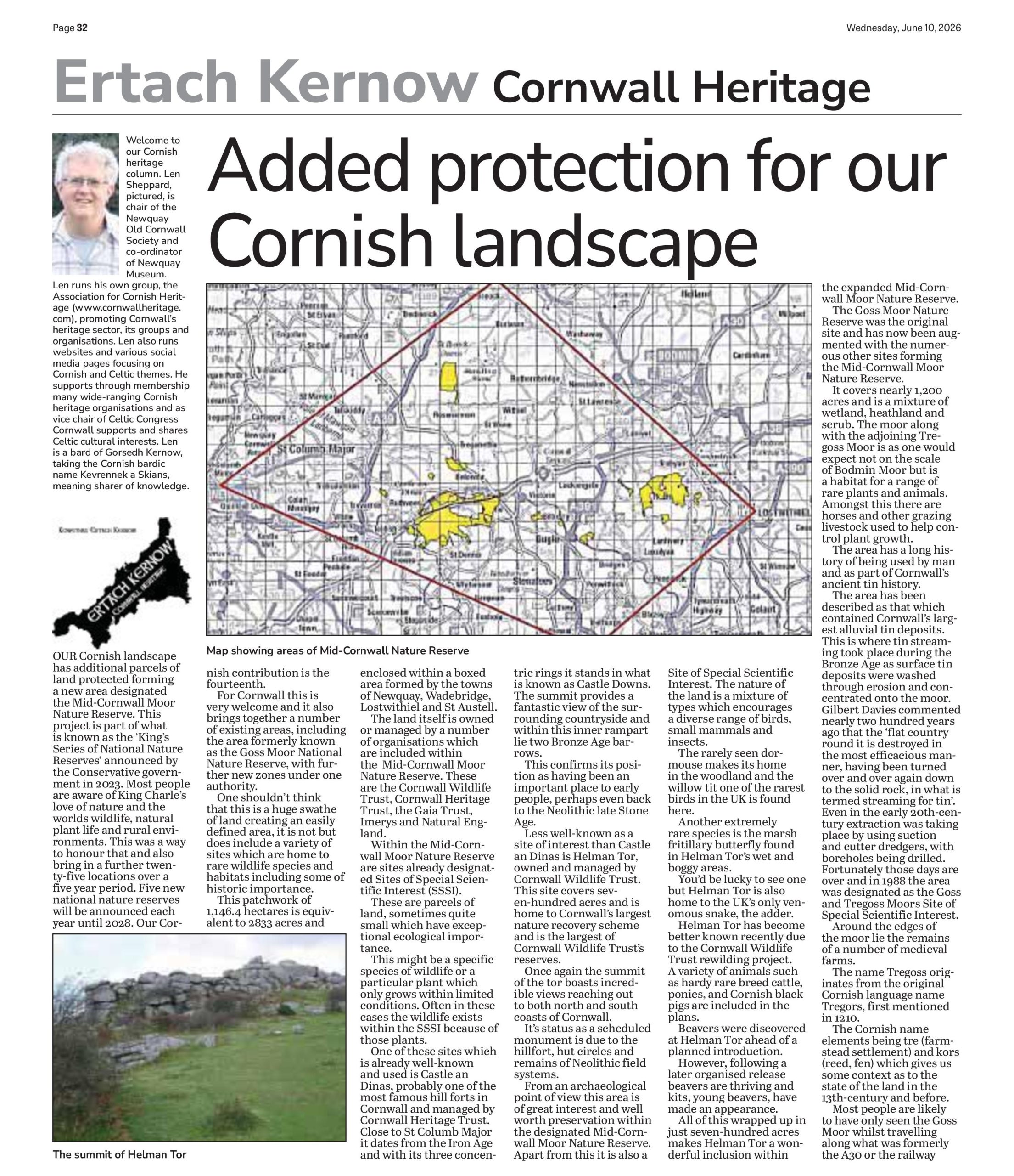 Added protection for our Cornish landscape