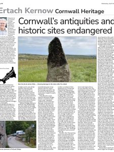 Cornwall’s antiquities and historic sites endangered Cornwall’s antiquities and historic sites endangered