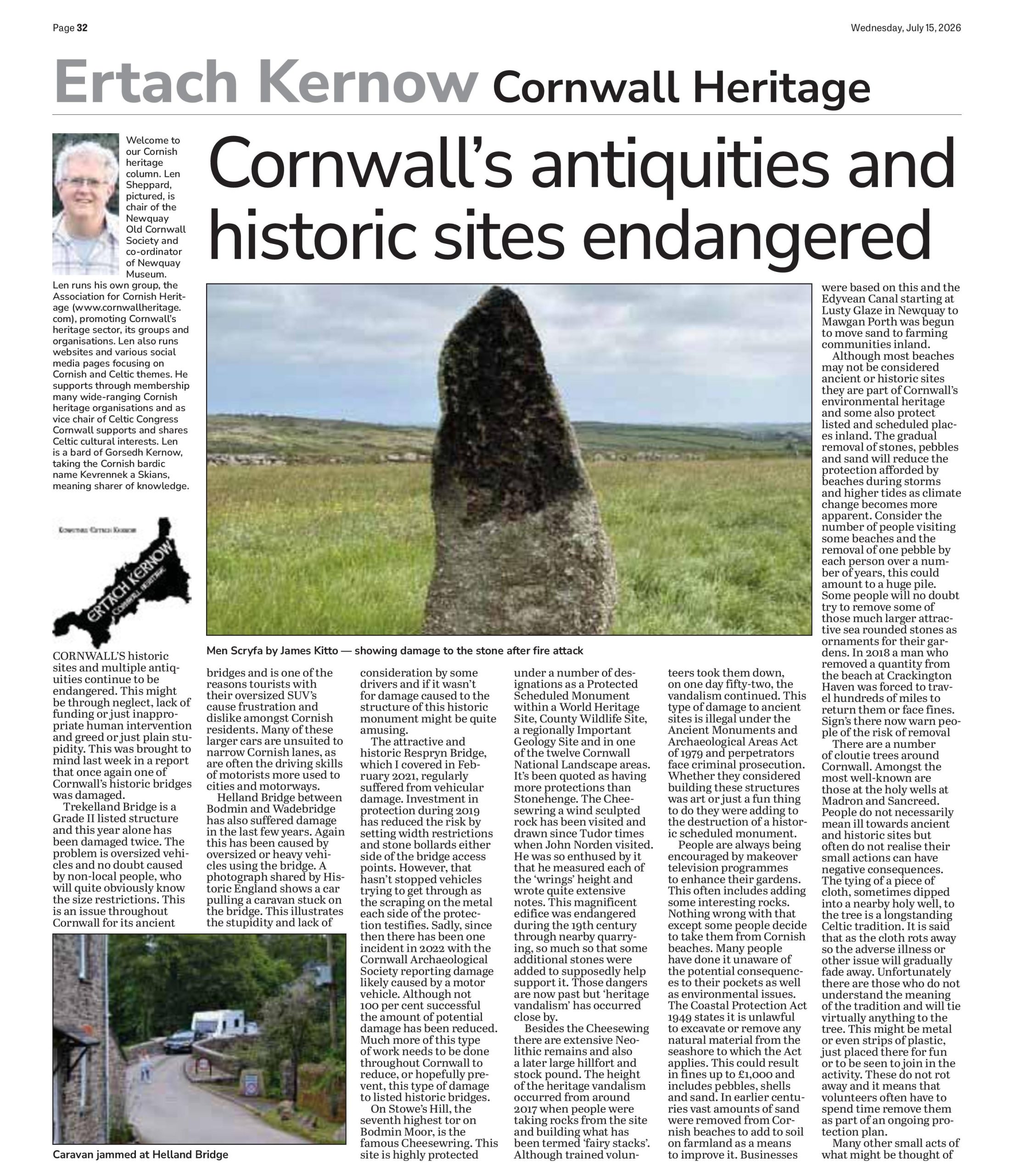Cornwall’s antiquities and historic sites endangered