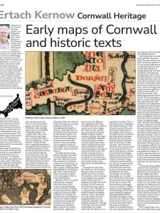 Early maps of Cornwall and historic texts Early maps of Cornwall and historic texts