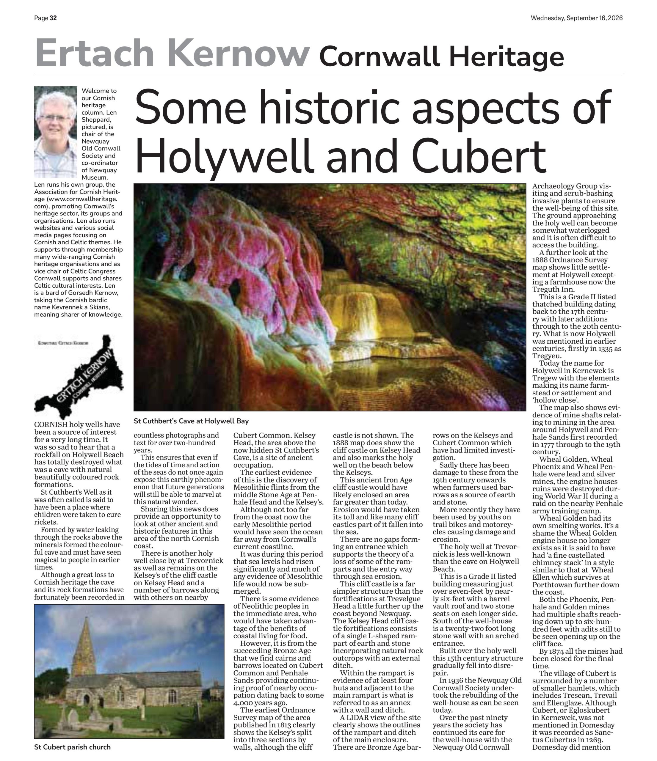 Some historic aspects of Holywell and Cubert