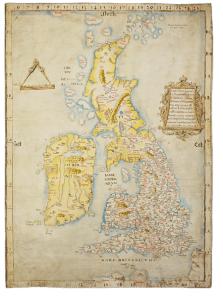 Angliae Figura, also known as the map of the British Isles