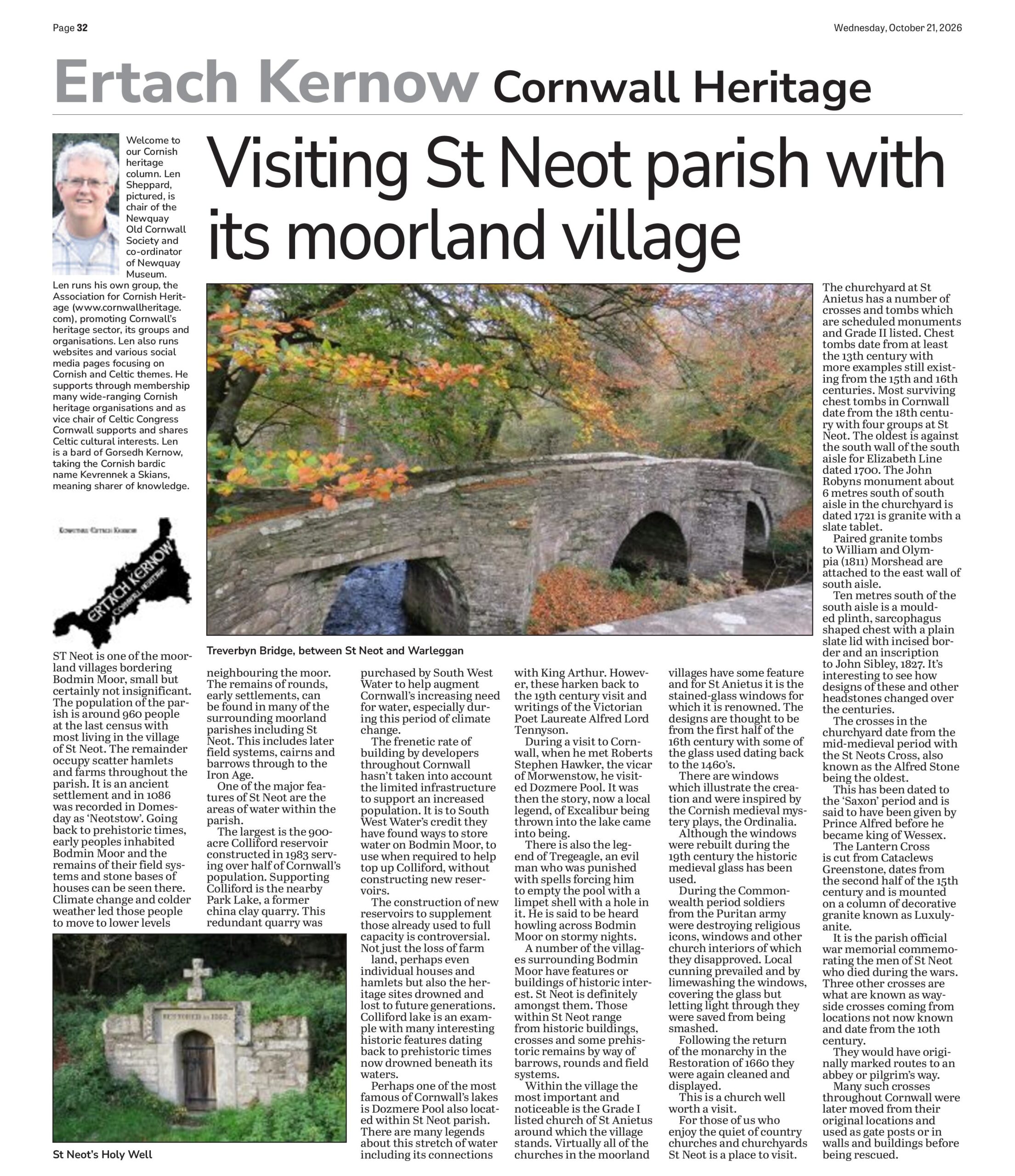 Visiting St Neot parish a moorland village